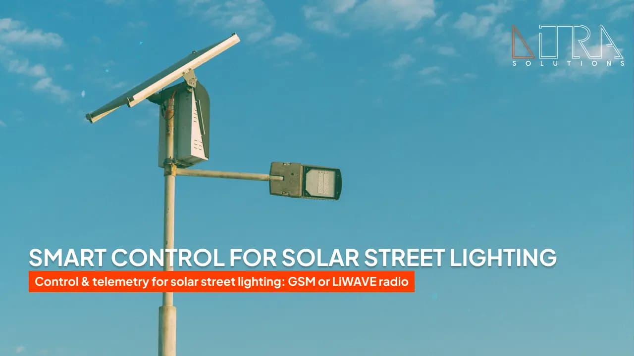 How does solar-powered street lighting control work