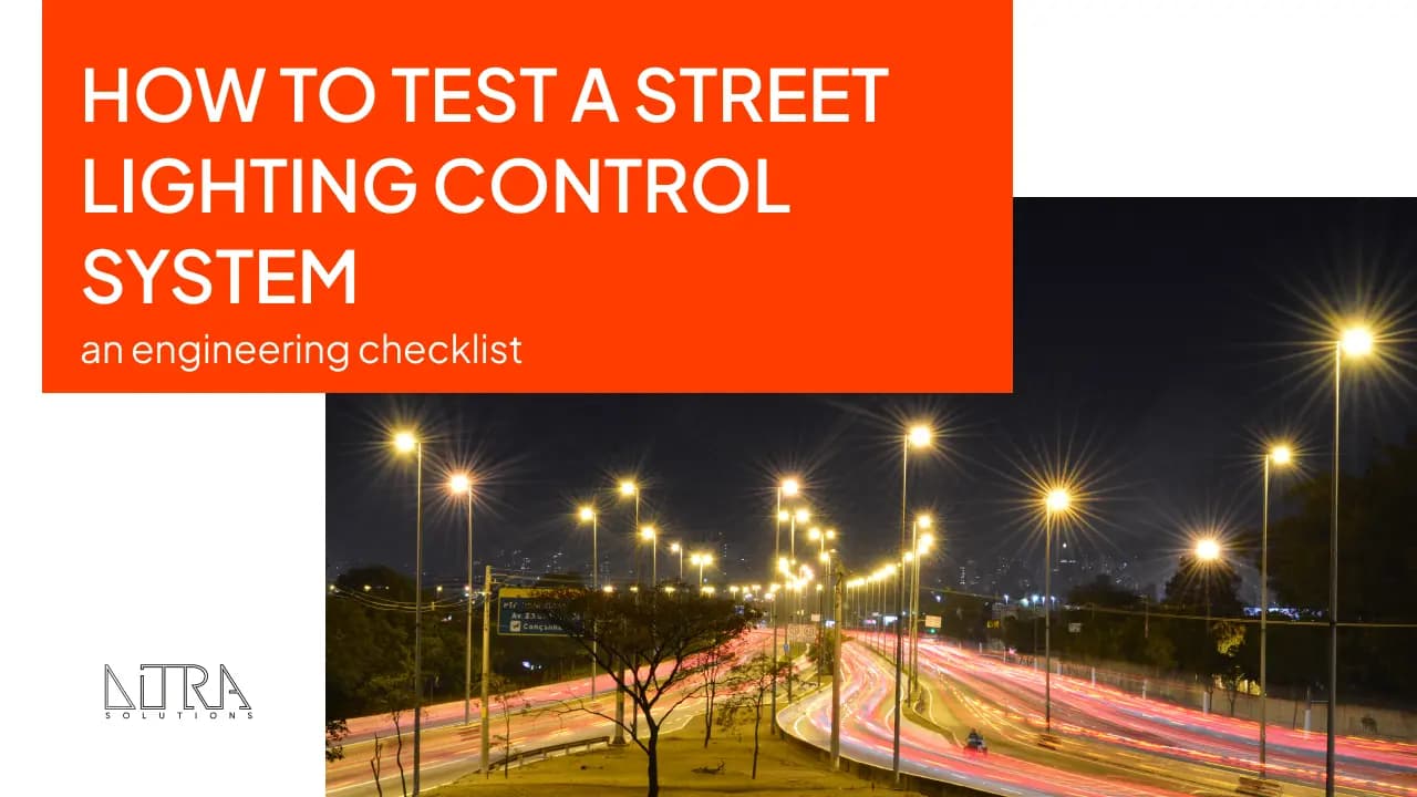 Street lighting control system testing during field evaluation